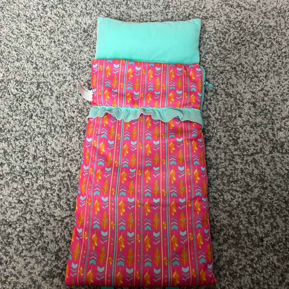 Vibrant Pink and Teal Kids Sleeping Bag